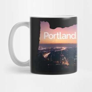 Portland Oregon Destination Landscape Sticker - Rocky Butte Mug